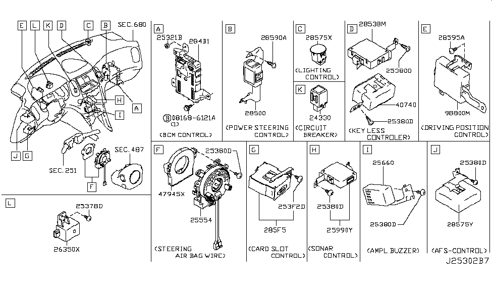 Infiniti 98800-1BA0C Control Assembly-Driving Position