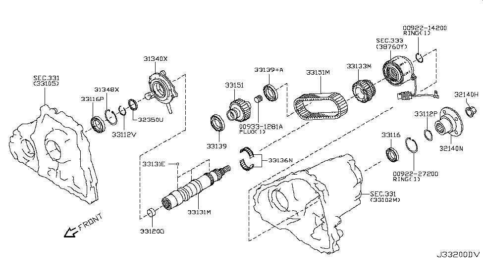 Infiniti 33131-1CB0C Shaft-Main,Transfer