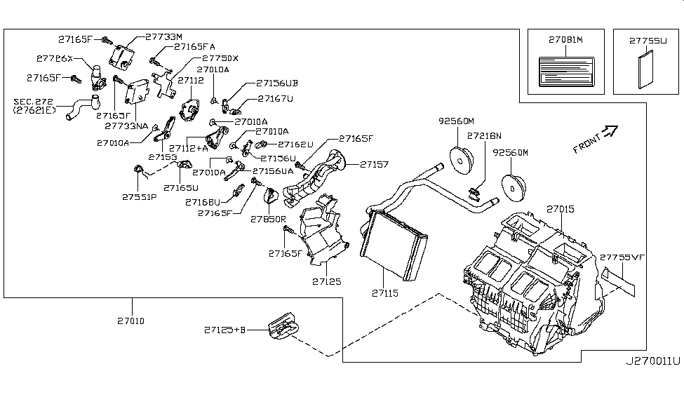 Infiniti 27110-JL70A Heating Unit-Front