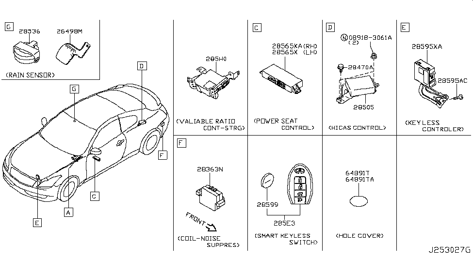 Infiniti 28565-3WJ0B Control Assembly-Power Seat