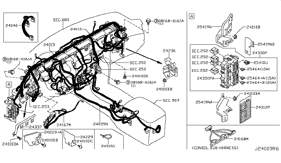 Infiniti 24039-1MA1B Harness Sub, Navigation