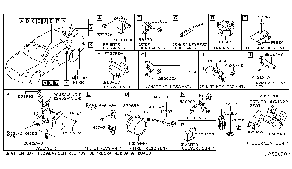 Infiniti 284E7-1MA0A Adas Controller Assembly