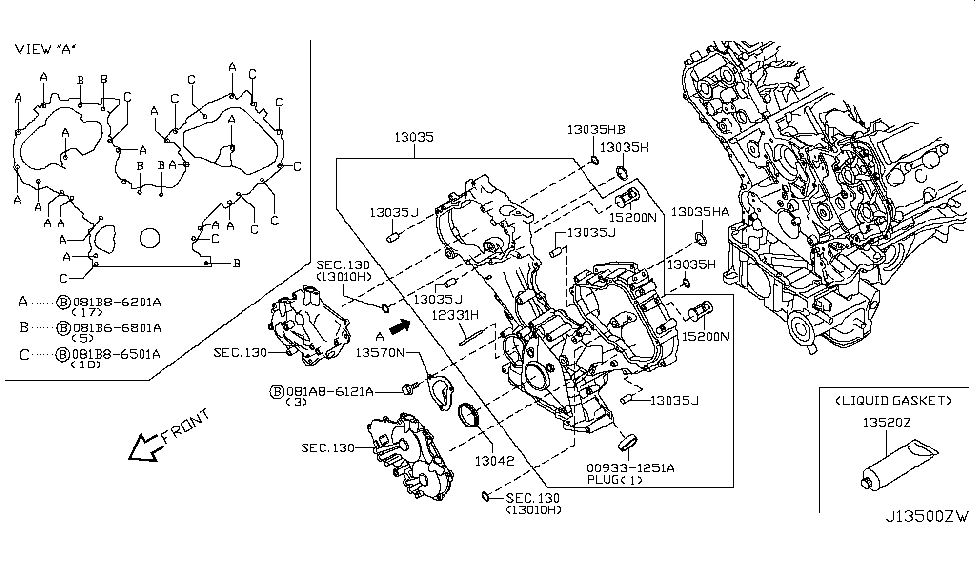 Infiniti 081B6-6801A Bolt-Hex