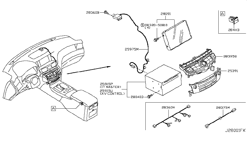 Infiniti 28098-1BY0A Harness-Power