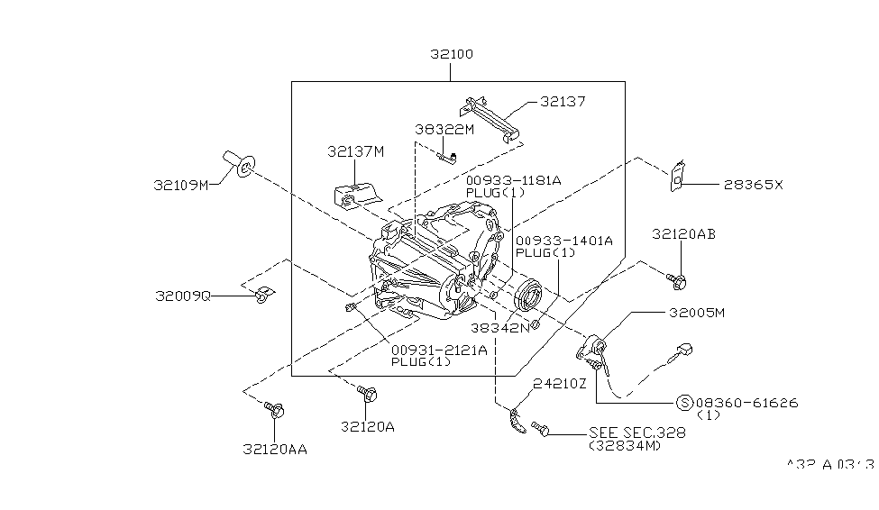 Infiniti 32100-31U21 Case Assembly Transmission