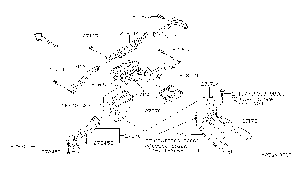 Infiniti 27865-40U00 Duct-Center