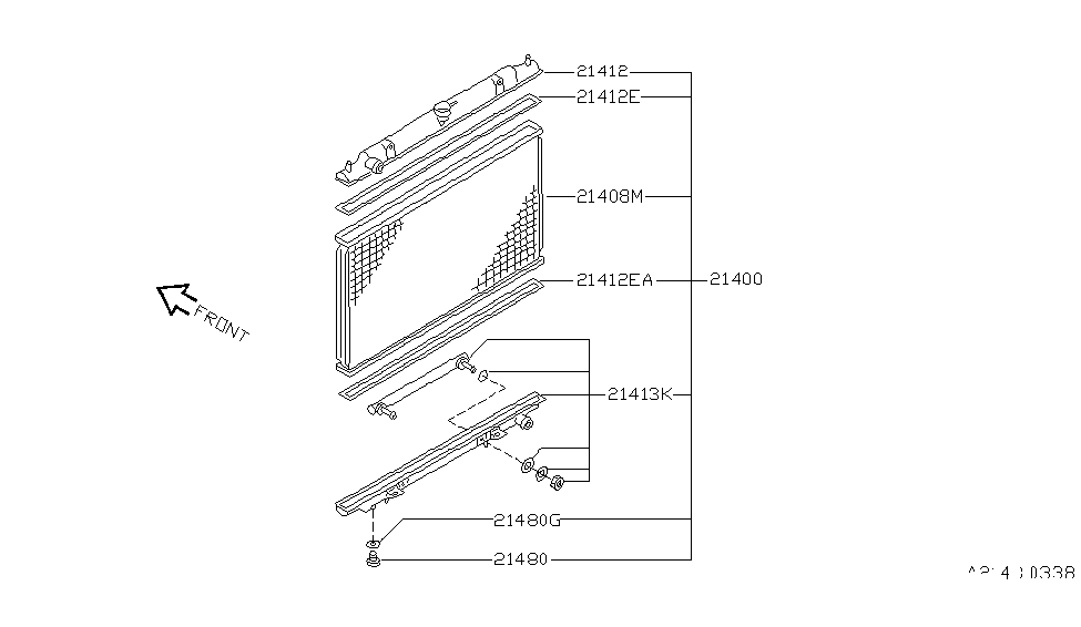 Infiniti 21463-35U00 Tank Kit-Radiator Lower