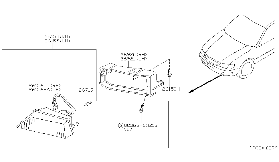 Infiniti 26915-53U00 Bracket-Fog Lamp,LH