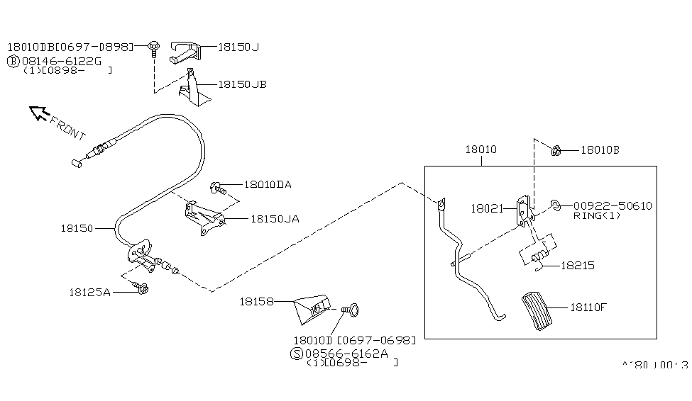 Infiniti 18005-40U00 Lever Assembly-Pedal