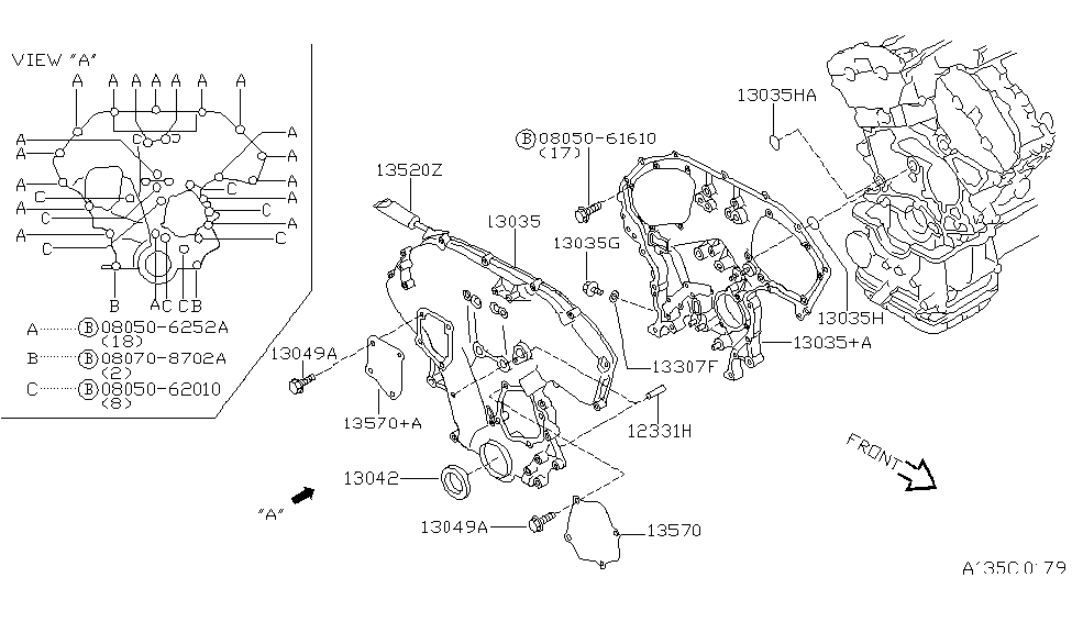 Infiniti 08050-6252A Bolt-Hex