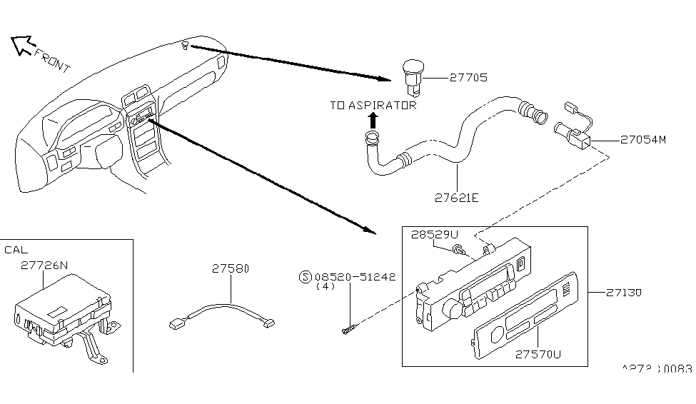 Infiniti 27570-51U00 Finisher-Control