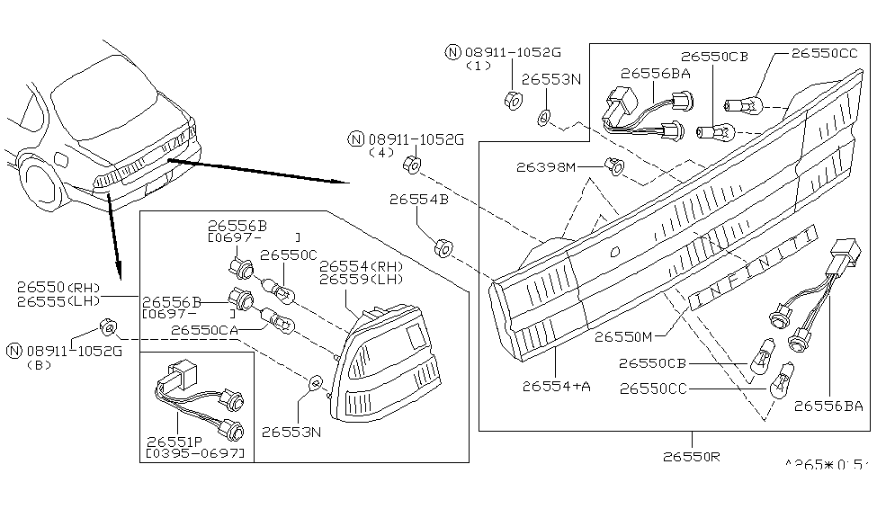 Infiniti 26559-2L925 Lens Combination LMP L