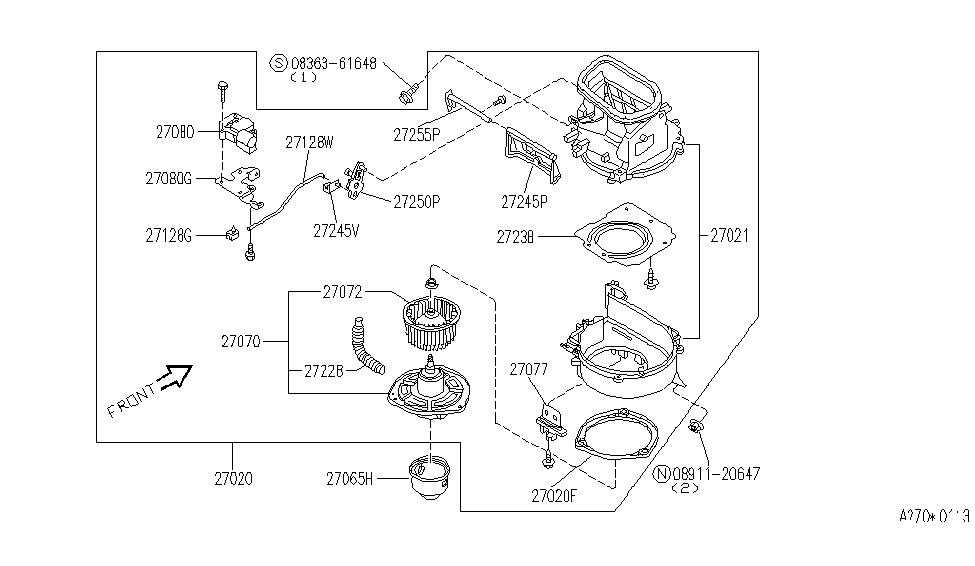 Infiniti 27235-62J00 Case-Blower