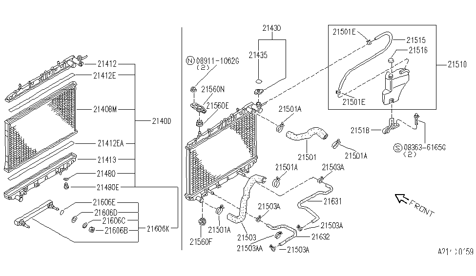 Infiniti 21745-64J00 Bracket Assembly-Reserve