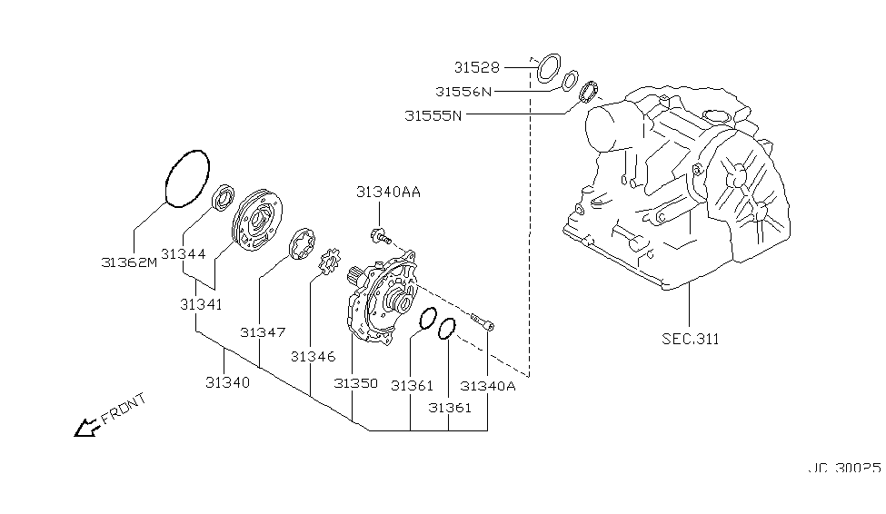 Infiniti 31341-31X00 Housing Assy-Oil Pump