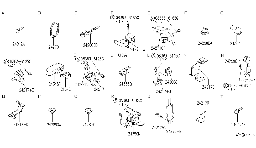 Infiniti 24361-62J00 Bracket-Junction