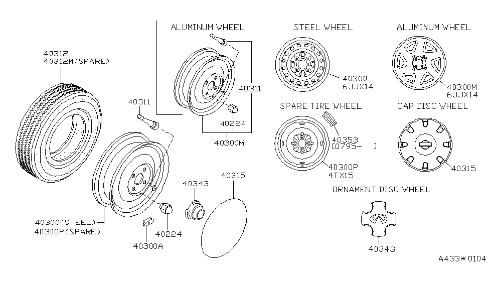 Infiniti 40315-60J10 Cap-Disc Wheel