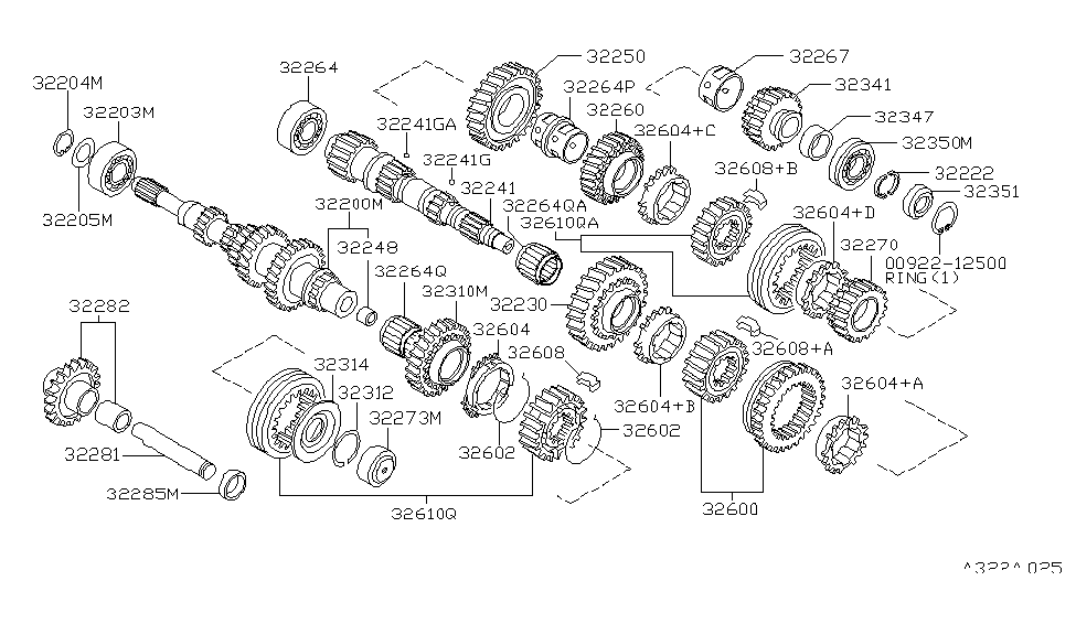 Infiniti 32310-D0211 Gear Assy-5TH,Input Shaft