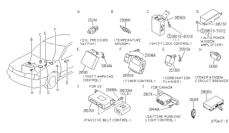 Infiniti 28550-62J00 Control Assembly-Timer