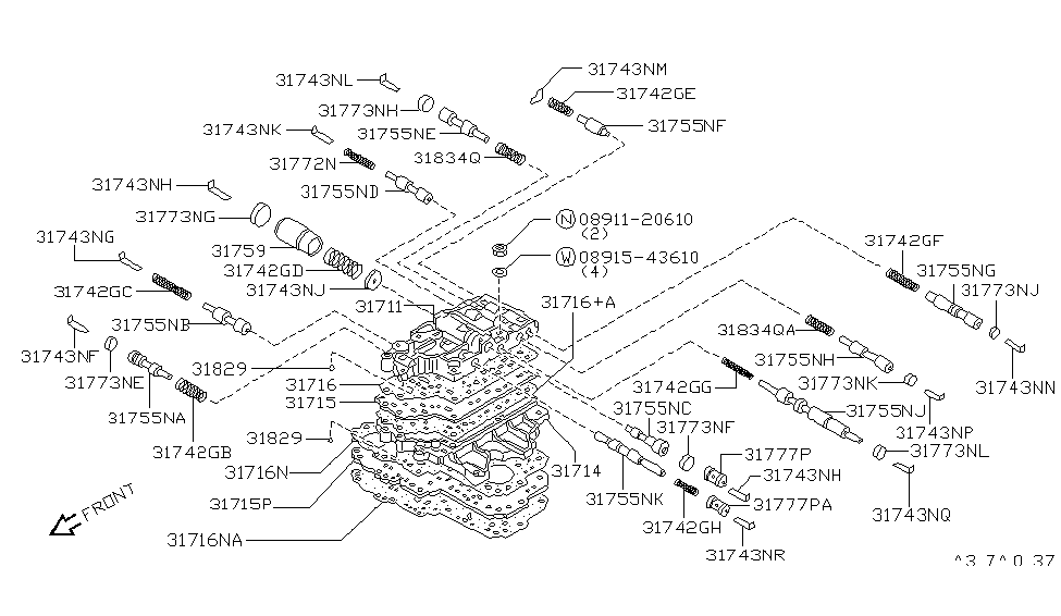 Infiniti 31716-80X01 Gasket-Separator