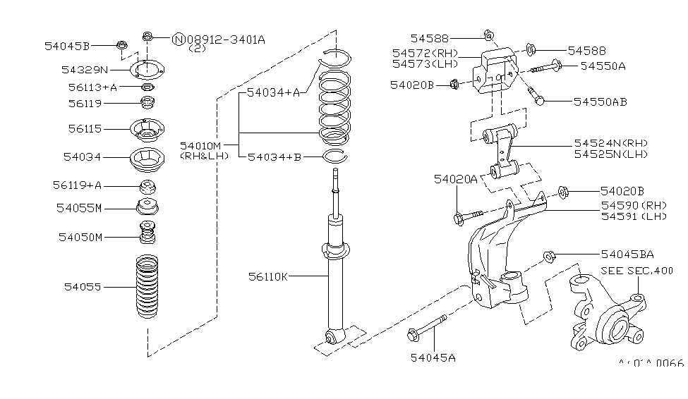 Infiniti 54550-50J10 Bolt