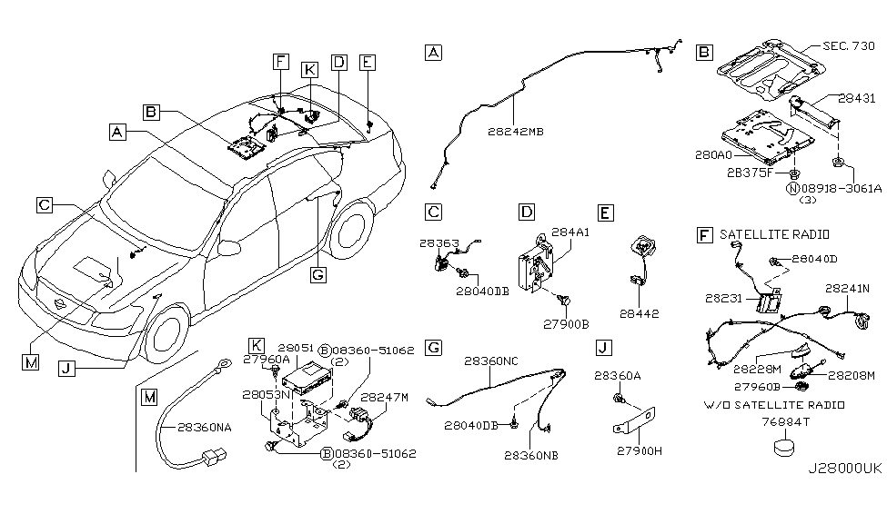 Infiniti 28053-EH000 Bracket-Tuner