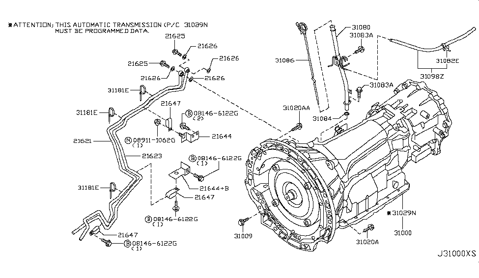 Infiniti 21644-AL805 Bracket-Tube Clamp