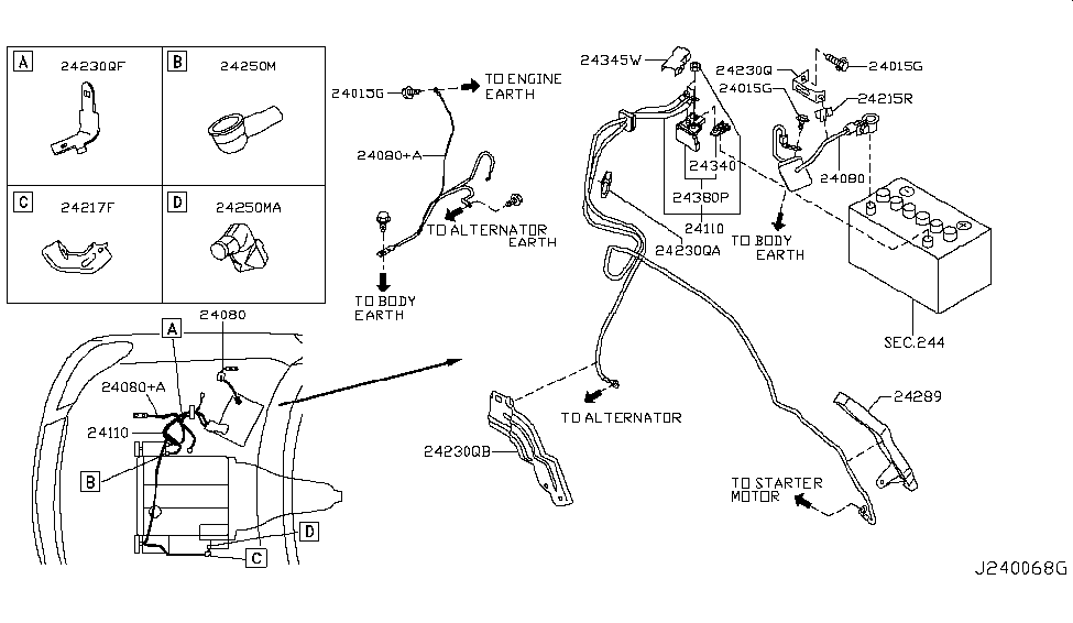 Infiniti 24230-1DV0A Bracket