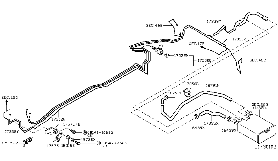 Infiniti 17575-EH110 Protector-Fuel Tube