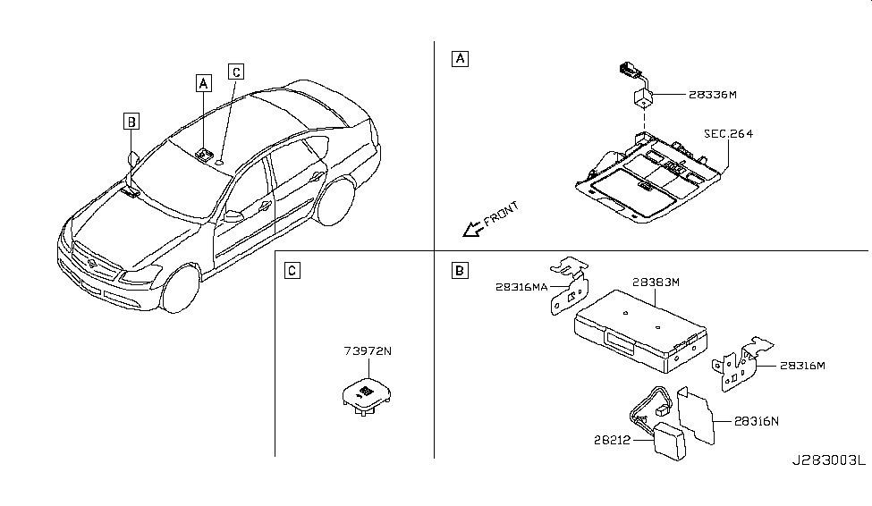 Infiniti 73972-EJ20A ESCUTCHEON-SEATBELAT,RH