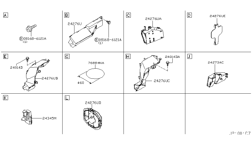 Infiniti 24272-EH00A Protector-Harness