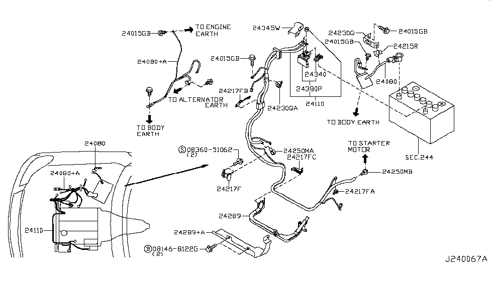 Infiniti 24360-AR040 Cap-Terminal