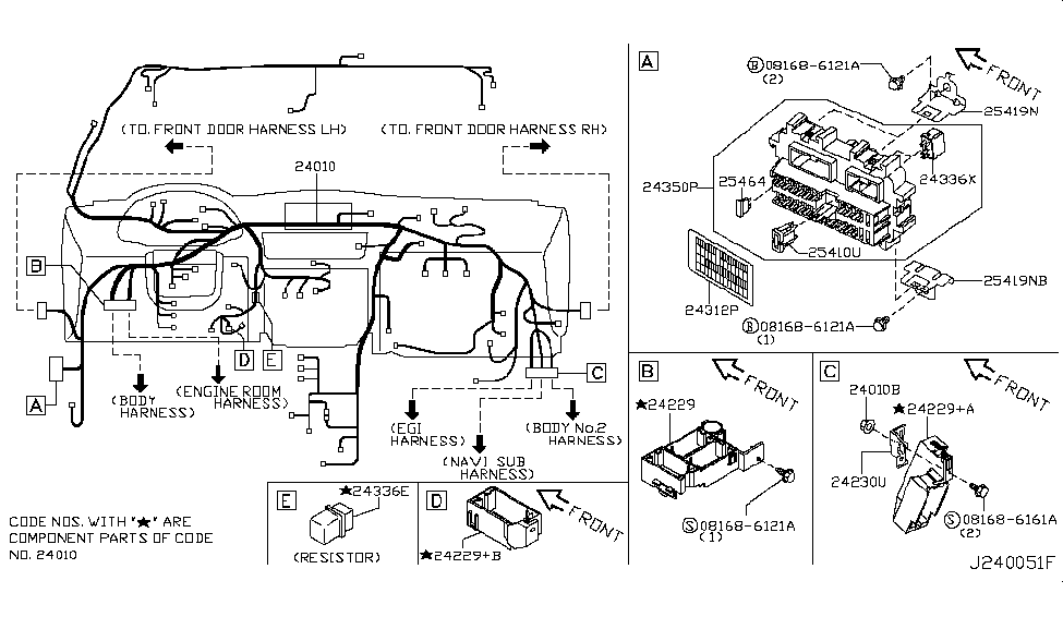 Infiniti 24356-EH100 Bracket-Junction