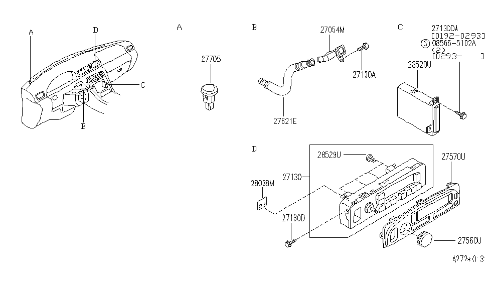 Infiniti 28038-10Y10 Bracket-Air Conditioner Control