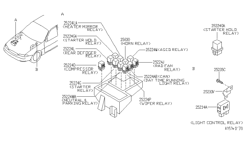 Infiniti 25238-10Y60 Bracket-Relay