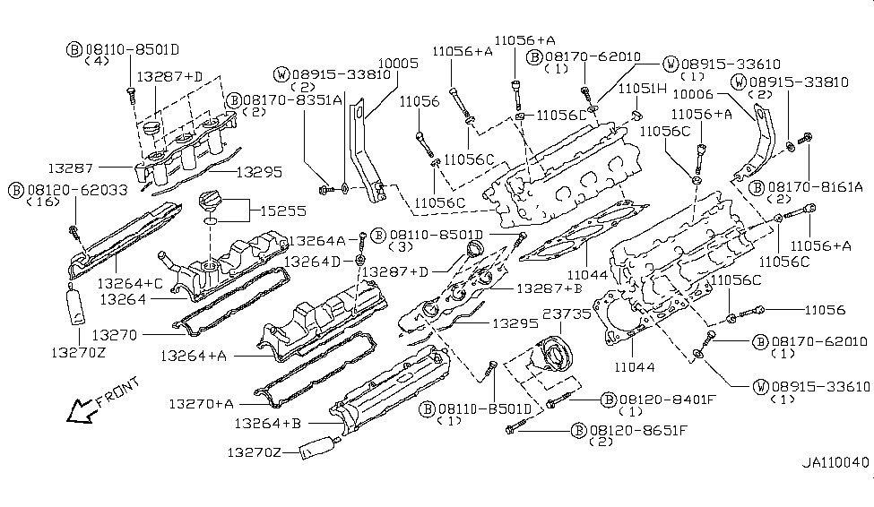 Infiniti 23735-F6502 Bracket-Crank Sensor