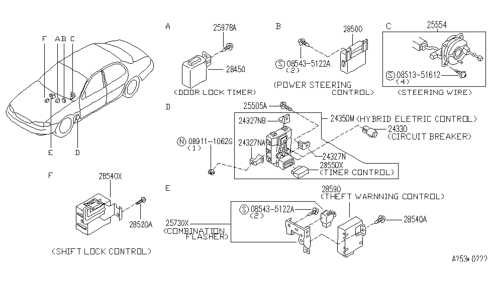 Infiniti 24350-10Y00 Control Unit-Hybrid,Electric