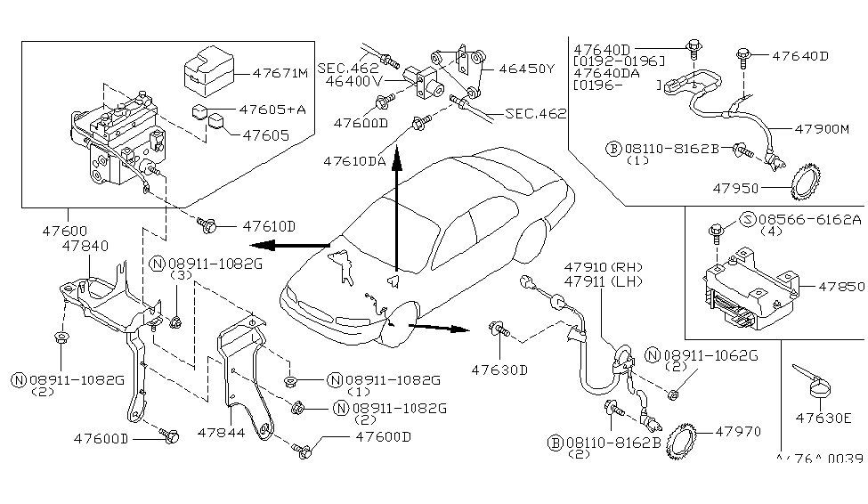 Infiniti 46450-10Y00 Bracket-Valve