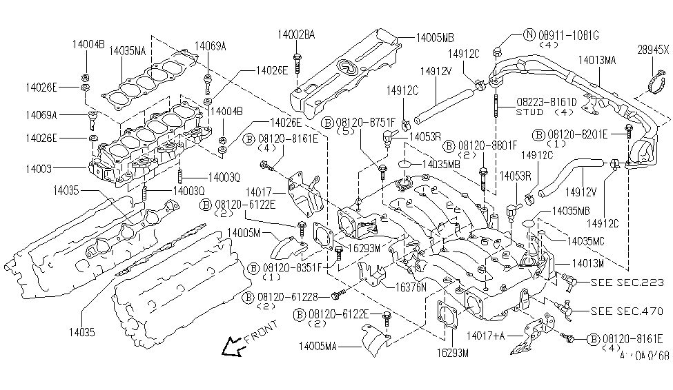 Infiniti 14912-18Y00 Hose EVAPORATION Control