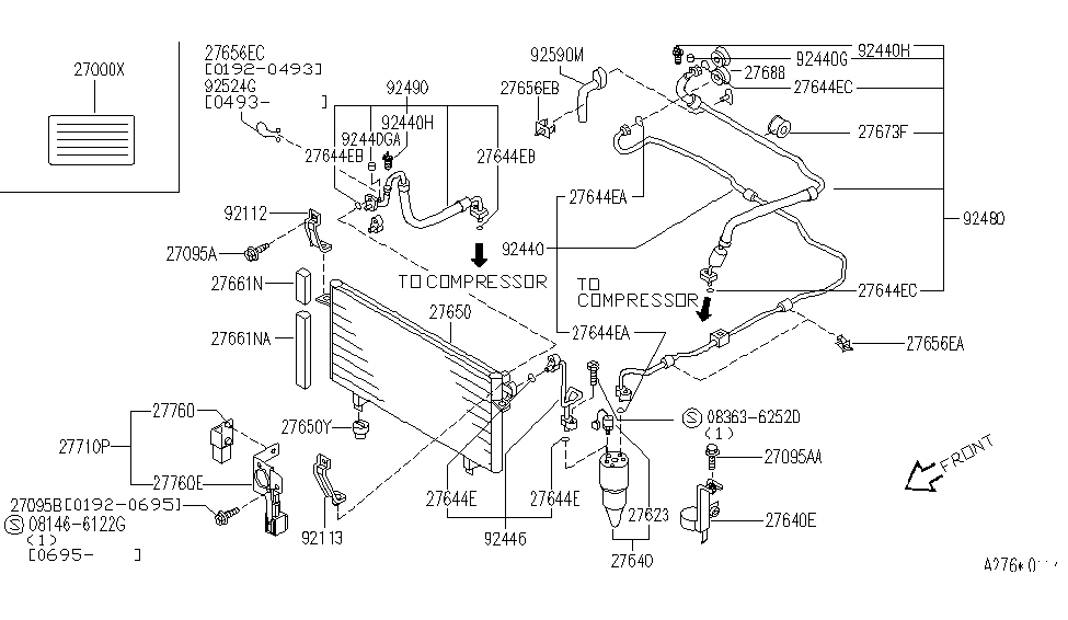 Infiniti 27715-10Y00 Bracket-Ambient Sensor