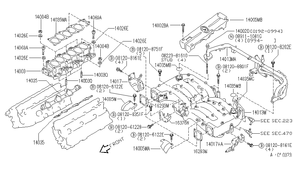 Infiniti 14017-10Y10 Support-Manifold