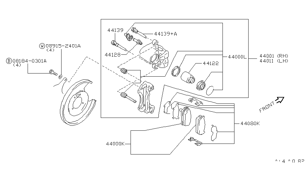 Infiniti 44001-0P600 REMAN CALIPER R