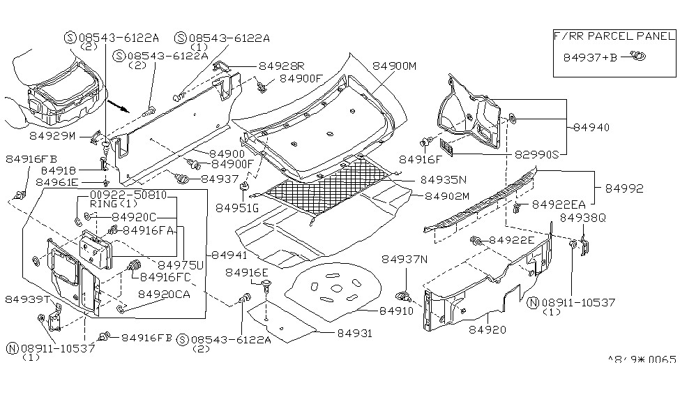 Infiniti 84929-10Y00 Bracket-Trunk Trim,LH