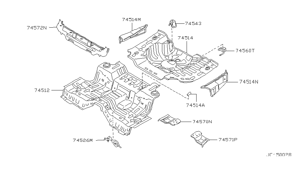 Infiniti 74575-10Y20 Reinforce Anchor Belt, Rear Inner L