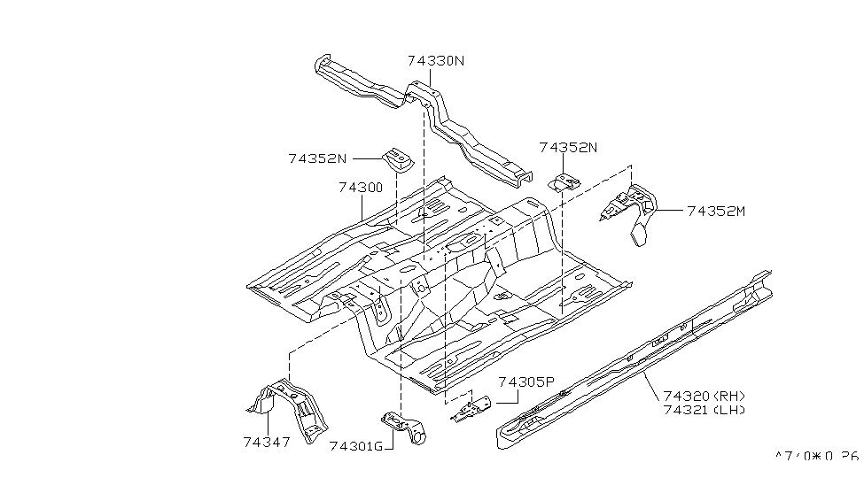 Infiniti 74360-10Y00 Bracket-Rear Engine Mounting