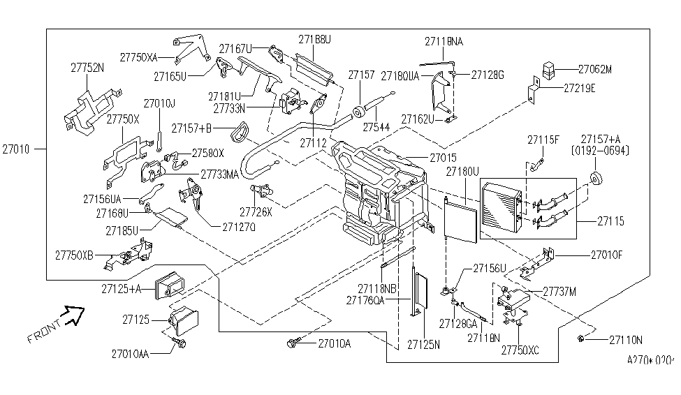 Infiniti 27840-10Y01 Duct Assembly-Foot