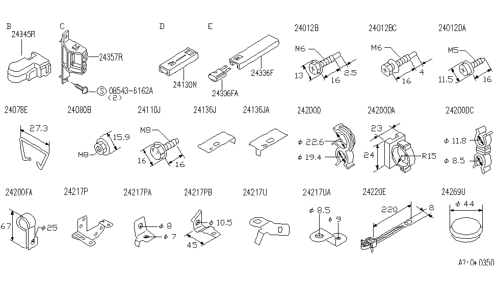 Infiniti 24239-10Y05 Bracket-Harness Clip