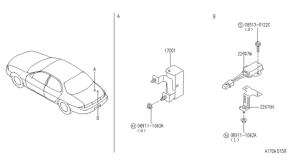 Infiniti 22698-1P100 Resistor Assy