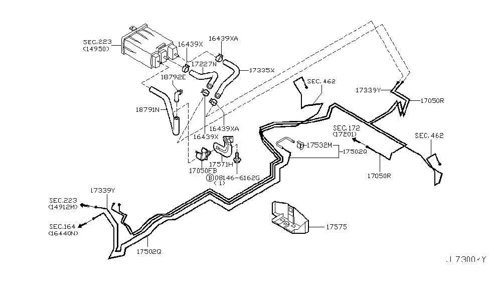 Infiniti 17224-CG000 Hose-Fuel