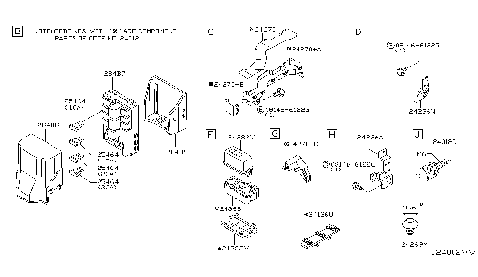 Infiniti 24136-CG202 Bracket-EGI Harness